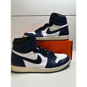 Jordan 1 Retro High OG Midnight Navy White Black 14m #2581
